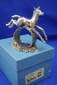 Anillo servilleta caballo colección 1824 placa de plata Reed & Barton #1819 - nuevo en caja - Imagen 1 de 17