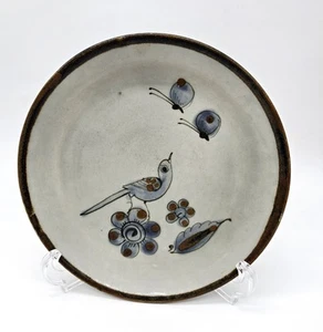Ken Edwards Tonala 8" Mexican Pottery Plate With Birds, Butterflies & Flowers - Picture 1 of 3