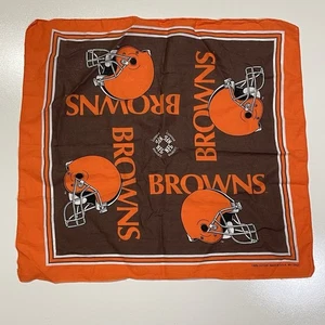 Vintage Cleveland Browns Helmet Bandana 100% Cotton Made in USA RN13962 - Picture 1 of 6