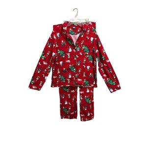 Old Navy roter Flanell Weihnachten Pyjama Hunde und Katzen - Damengröße Large Tall - Bild 1 von 8