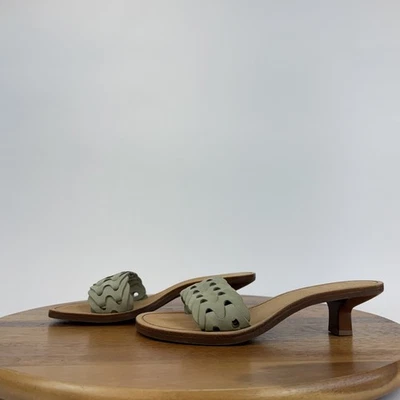 Nuevas sandalias de tacón de gatito de cuero menta con punta abierta Rag & Bone Melrose para mujer talla 6 Foto 1 de 4