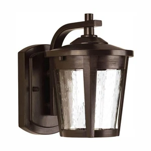 East Haven LED Collection 1-Light Antique Bronze Clear Seeded Glass Transitional - Picture 1 of 7