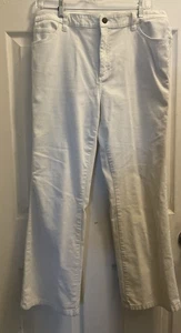 Womens St. John's Bay  Sz 14P  Stretch Boot Cut Off White Corduroy Pants - Picture 1 of 5
