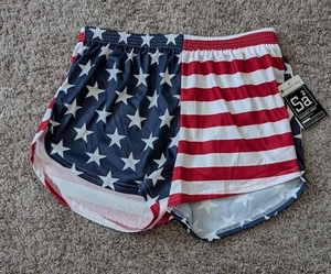 Neu mit Etikett Herren Gr. Medium quadratisch amerikanische Flagge Ranger Höschen Sportshorts USA - Bild 1 von 1