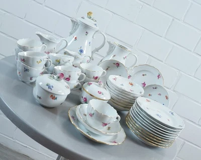 Meissen Porzellan Streublume + Rote Rose verschiedene Teile auswählbar Vintage - Bild 1 von 4