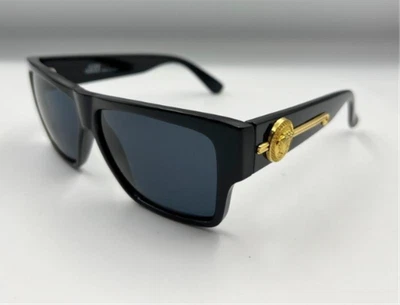 Gianni Versace MOD.372/DM Sunglasses Black Gold Medusa Vintage Unisex Excellent - Image 1 of 4