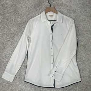 Brooks Brothers Classic White Women's Shirt, Size 10 - Plaid trim - Picture 1 of 10