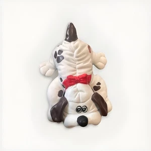 Vintage Ceramic Figurine Pound Puppy 1986 Tonka Glossy White Brown Dog 7x6 In - Picture 1 of 9