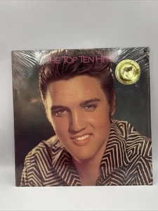 Elvis Presley "The Top Ten Hits" W/poster RCA 6383-1-R SEALED Remastered 1987 - Picture 1 of 6