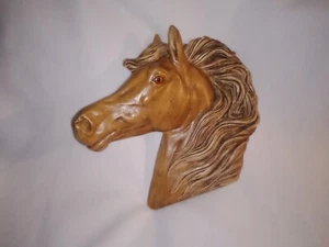 HTF Mid Century Modern Horse Bust Chalkware 3D Wall Art - Picture 1 of 12