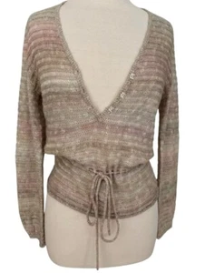 Vintage St. John For Bullocks offener Häkel Strick Pullover Gr. SM/MD 70er Boho - Bild 1 von 9