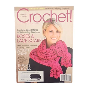 Crochet! Magazine January 2010 Scarf Sweaters Pet Rug Wrap Afghans Tote Dress v - Bild 1 von 5
