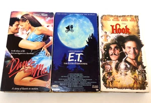 (3) Vintage Adventure Movie Lot VHS E.T. Dance with Me Hook - Picture 1 of 11