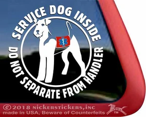 Service Dog Inside, Do Not Separate from Handler | Airedale Terrier Window Decal - Bild 1 von 3