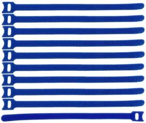 10 x Kabelklettband 300 x 28 mm blau Kabel Klettband Kabelbinder Klett Binder VT - Bild 1 von 6