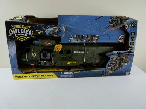Chap Mei SOLDIER FORCE Large 30" Toy Army Helicopter Light & Sound Playset NEW Cover