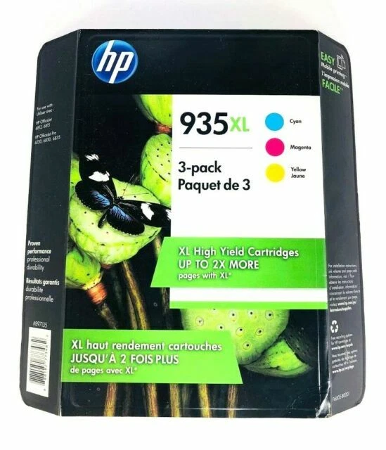 HP 935XL Ink Cartridge Pack - Cyan/Magenta/Yellow (F6U05BN)