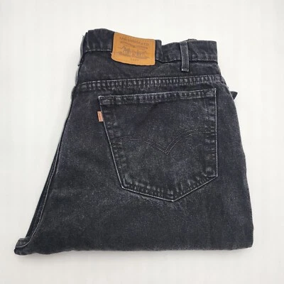 Jeans vintage Levis para hombre 42x29 negro denim 545 calce suelto marrón lengüeta años 90 1998 Foto 1 de 4