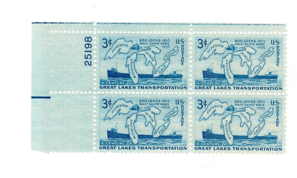 1955 US STAMP Scott #1069  4-Block  3c FVF MNH - Image 1 of 1