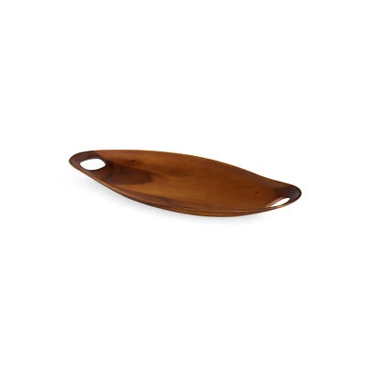 Nambe Portables Acacia Wood Tray 18inches, Wooden Serving Platter - Image 1 of 4