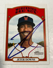 JETER DOWNS SIGNED 2021 TOPPS HERITAGE MINOR LEAGUE BASEBALL CARD AUTO