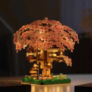 Sakura Treehouse DIY Mini Building Block Set – Cherry Blossom Puzzle Toy Gift - Picture 1 of 12