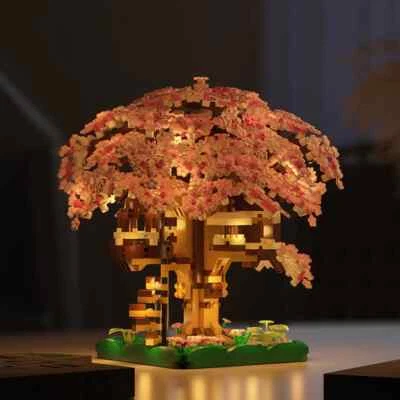 Sakura Treehouse DIY Mini Building Block Set – Cherry Blossom Puzzle Toy Gift - Image 1 of 4
