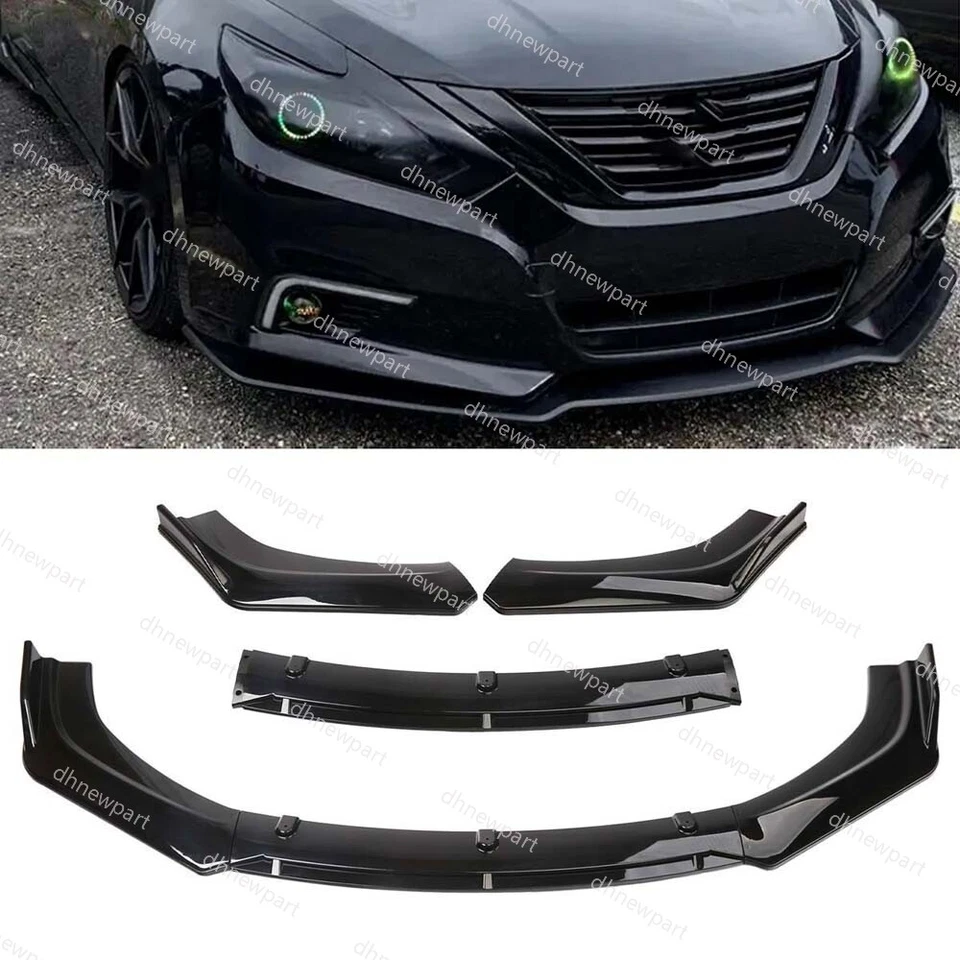 For Nissan Altima 2013-2018 Front Bumper Lip Splitter Spoiler Diffuser Kit Gloss Foto 1 de 4