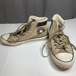 Converse All Star HighTop Chuck Taylor Shoes Mens Size 8.5 Tan Leather 149390C - Picture 1 of 22