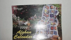 1999 NEEDLECRAFT SHOP AFGHAN CALENDAR PATTERN BOOKLET - Picture 1 of 17