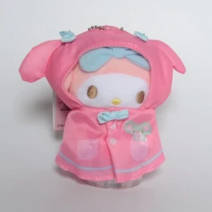 Sanrio Original 5inch Raincoat My Melody Plush Toy Pendant Keychain Stuffed Doll - Picture 1 of 3