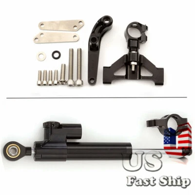 Ajuste Kawasaki ZX14R 06 07-15 16 Amortiguador de dirección estabilizador y kit de montaje soporte color Foto 1 de 4