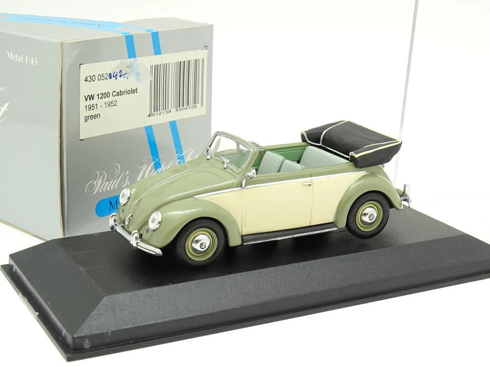Minichamps 1/43 - VW Maggiolino Beetle 1200 Cabriolet Verde 1951 - Immagine 1 di 1