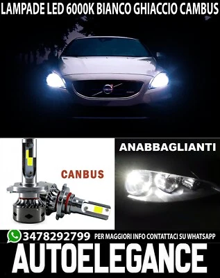 PER VOLVO V40 LAMPADE ANABBAGLIANTI LED H7 6000K 12.000 LUMEN CAMBUS - Immagine 1 di 4
