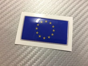 Adesivo Bandiera 3D Resinata EUROPA EUROPEA 45 x 25 mm. - Foto 1 di 1