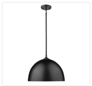 Golden Lighting Zoey 1-Light Matte Black Standard Pendant - Picture 1 of 2