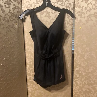 Traje de baño Jantzen vintage negro bordado buzo talla 12 FUNCIONA MÁS PEQUEÑO Foto 1 de 4
