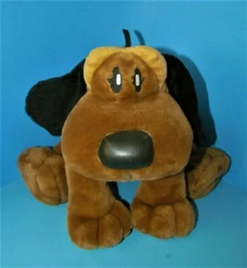 Commonwealth Toy Rare 2003 Adorable Dark Brown Dog Plush w/Floppy Ears 15" L@@K - Foto 1 di 3