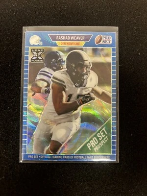2021 Leaf Pro Set Metal 1989 XRC Blue Wave 26/50 Rashad Weaver Rookie RC - Image 1 of 2