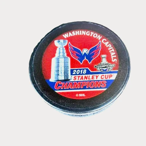 WASHINGTON CAPITALS Puk 2018 Stanley Cup Champions Souvenir Hockey Puck New Cover