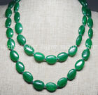 Natural 13x18mm Green Jade Oval Gemstone Beads Necklace 16-48''