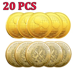 Moneta commemorativa 20 pezzi Ripple Coin XRP medaglia crittografica fisica sfida moneta - Foto 1 di 8
