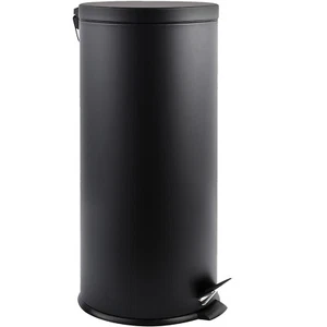 30L Recycling-Pedalbehälter Edelstahl schwarz Küche Bad WC Mülleimer - Bild 1 von 3
