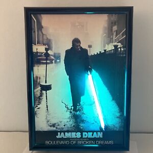 Vintage NEON LIGHT Boulevard of Broken Dreams James Dean Neon Art Print 10”x14”