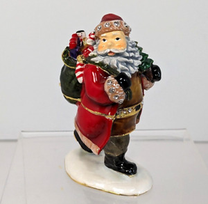 Boîte à boissons nobilité Père Noël aimant cristal émail lourd 3,25 pouces jouet sac de Noël
