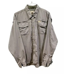 Dakota Grizzly Gray Outdoor Performance  Long Sleeve Shirt Size 2XL Fishing Hunt - Picture 1 of 11