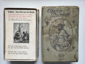 Citaten  Quartett -  Komplett  - seltenes Katenspiel um 1930 - Picture 1 of 1