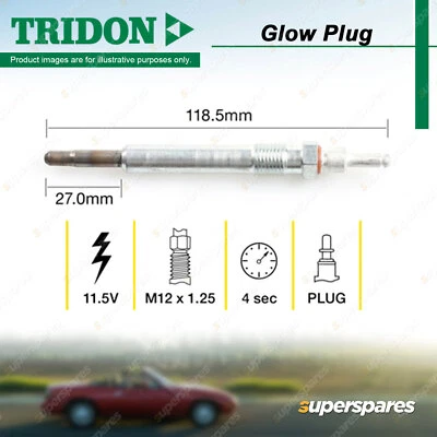 Tridon Glow Plug for Mercedes Benz C-Class W202 E-Class W124 W210 2.5L 3.0L - image 1 of 2
