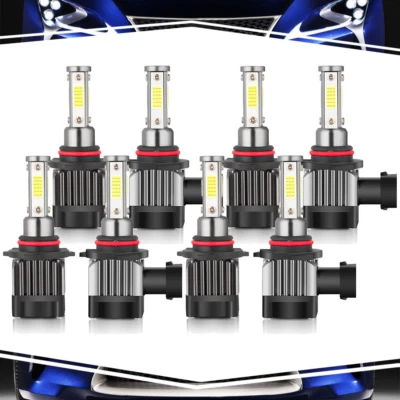 For Chrysler PT Cruiser 2001-2005 2X 9006+2X 9005 DRL Hi & Lo Beam Headlights - Image 1 of 4