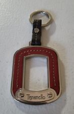 Tignanello - bag/purse key - FOB chain/Hang Tag- Gold Silvertone Leather